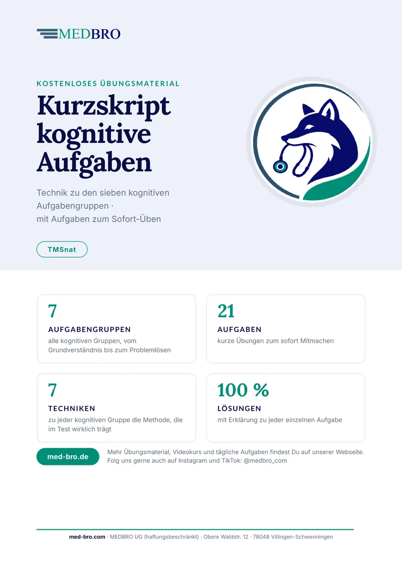 Titelblatt: Kurzskript kognitive Aufgaben